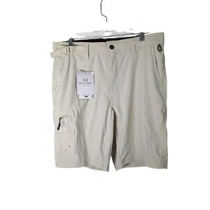 Realtree Fishing Cargo Shorts Mens S 28/30 Tan UPF 30 Flex Fabric NWT